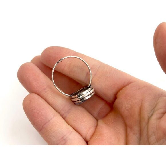 Natural Ruby Zoisite Marquise Cabochon Gemstone Vintage Solitaire Ring - sz 13 - Picture 4 of 10